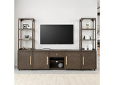 Vellara Dark Walnut Entertainment Center - Ornate Home