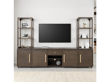 Vellara Dark Walnut Entertainment Center - Ornate Home