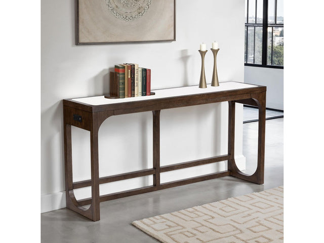 Vellara Dark Walnut Sofa Table - Ornate Home