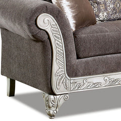 Velletri Warm Gray/Weathered White Sofa - Ornate Home