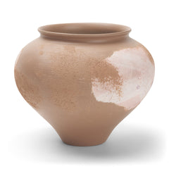 Velo Brown/White Hand-Painted Terracotta Decorative Vase - Ornate Home