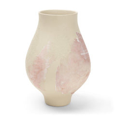 Velo Cream/Blush/Pink Hand-Painted Terracotta Decorative Vase - Ornate Home