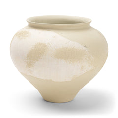 Velo Cream/White Hand-Painted Terracotta Decorative Vase - Ornate Home