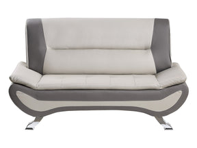 Veloce Beige/Gray Loveseat - Ornate Home