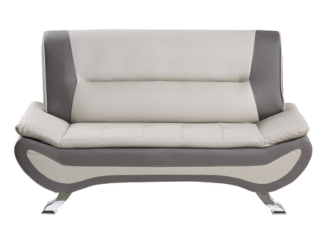 Veloce Beige/Gray Loveseat - Ornate Home