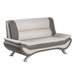 Veloce Beige/Gray Loveseat - Ornate Home