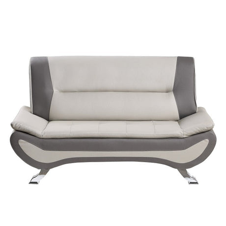 Veloce Beige/Gray Loveseat - Ornate Home