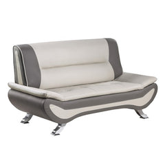Veloce Beige/Gray Loveseat - Ornate Home
