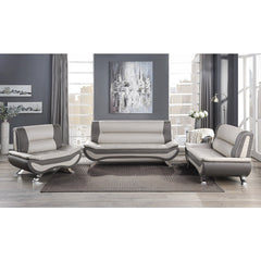 Veloce Beige/Gray Loveseat - Ornate Home