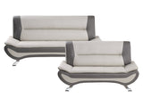 Veloce Beige / Gray Sofa & Loveseat - Ornate Home