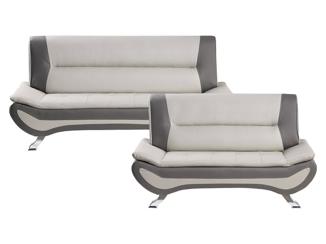 Veloce Beige / Gray Sofa & Loveseat - Ornate Home