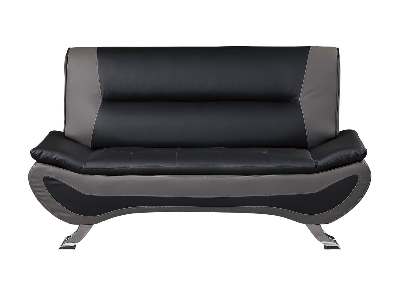 Veloce Black/Gray Loveseat - Ornate Home