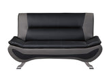 Veloce Black/Gray Loveseat - Ornate Home