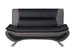Veloce Black/Gray Loveseat - Ornate Home