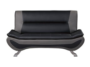 Veloce Black/Gray Loveseat - Ornate Home