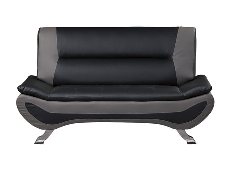 Veloce Black/Gray Loveseat - Ornate Home