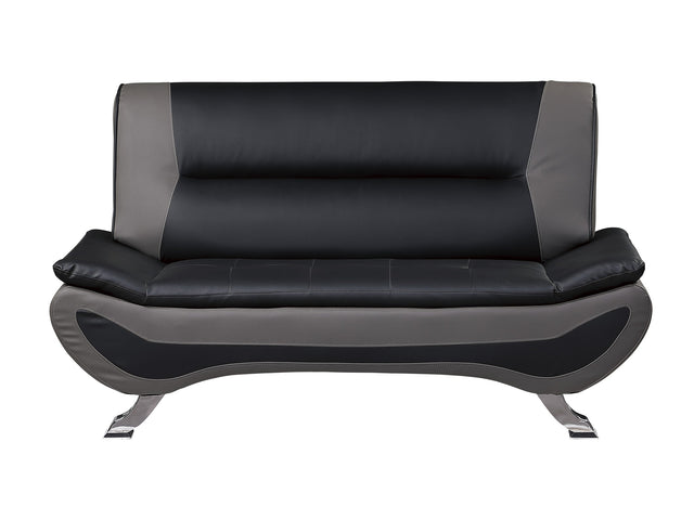 Veloce Black/Gray Loveseat - Ornate Home