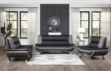 Veloce Black/Gray Loveseat - Ornate Home