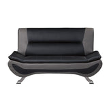 Veloce Black/Gray Loveseat - Ornate Home