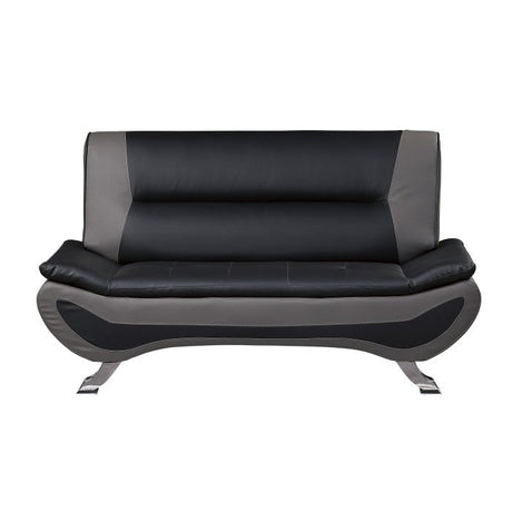 Veloce Black/Gray Loveseat - Ornate Home