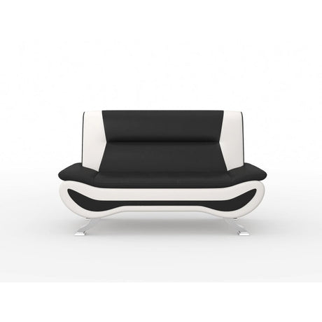 Veloce Black/Gray Loveseat - Ornate Home