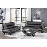 Veloce Black/Gray Loveseat - Ornate Home