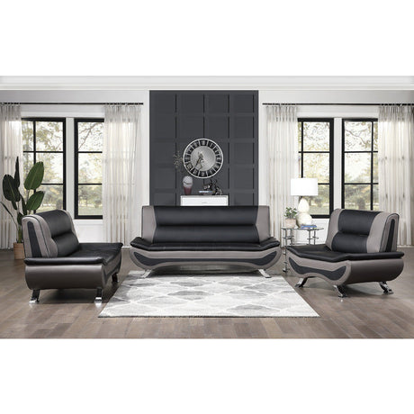 Veloce Black/Gray Loveseat - Ornate Home