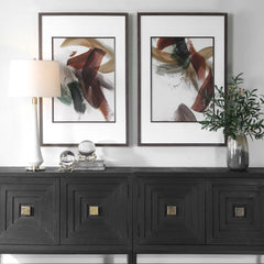 Velocity Multicolor Framed Abstract Prints (Set of 2) - Ornate Home