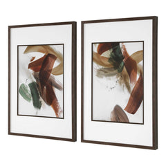 Velocity Multicolor Framed Abstract Prints (Set of 2) - Ornate Home