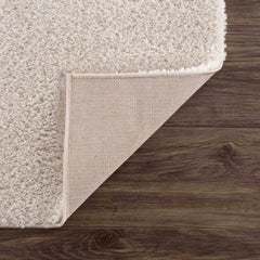 Velora Light Beige Wavy Abstract Modern Minimalist Polyester Machine Woven Area Rug - Clearance - Ornate Home