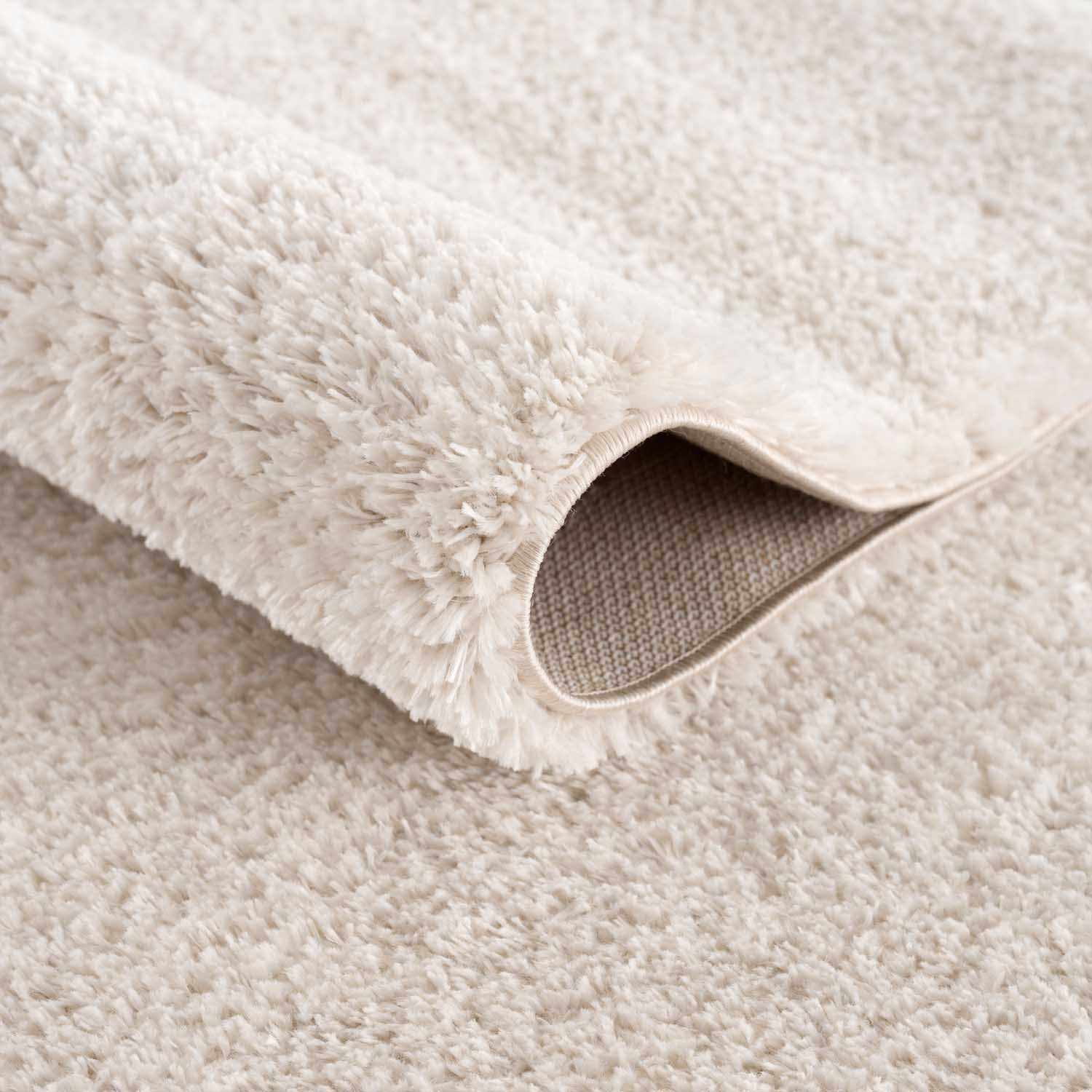 Velora Light Beige Wavy Abstract Modern Minimalist Polyester Machine Woven Area Rug - Clearance - Ornate Home