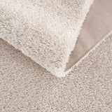 Velora Light Beige Wavy Abstract Modern Minimalist Polyester Machine Woven Area Rug - Clearance - Ornate Home