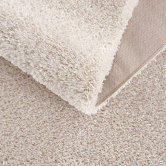 Velora Light Beige Wavy Abstract Modern Minimalist Polyester Machine Woven Area Rug - Clearance - Ornate Home
