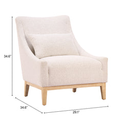 Velun Ivory Accent Chair - Ornate Home
