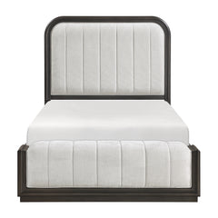 Veluto Charcoal Queen Bed - Ornate Home