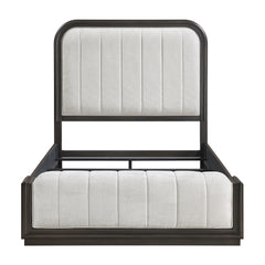 Veluto Charcoal Queen Bed - Ornate Home