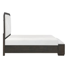 Veluto Charcoal Queen Bed - Ornate Home