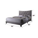 Venacha Gray Fabric Upholstered Queen Bed - Ornate Home