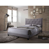 Venacha Gray Fabric Upholstered Queen Bed - Ornate Home