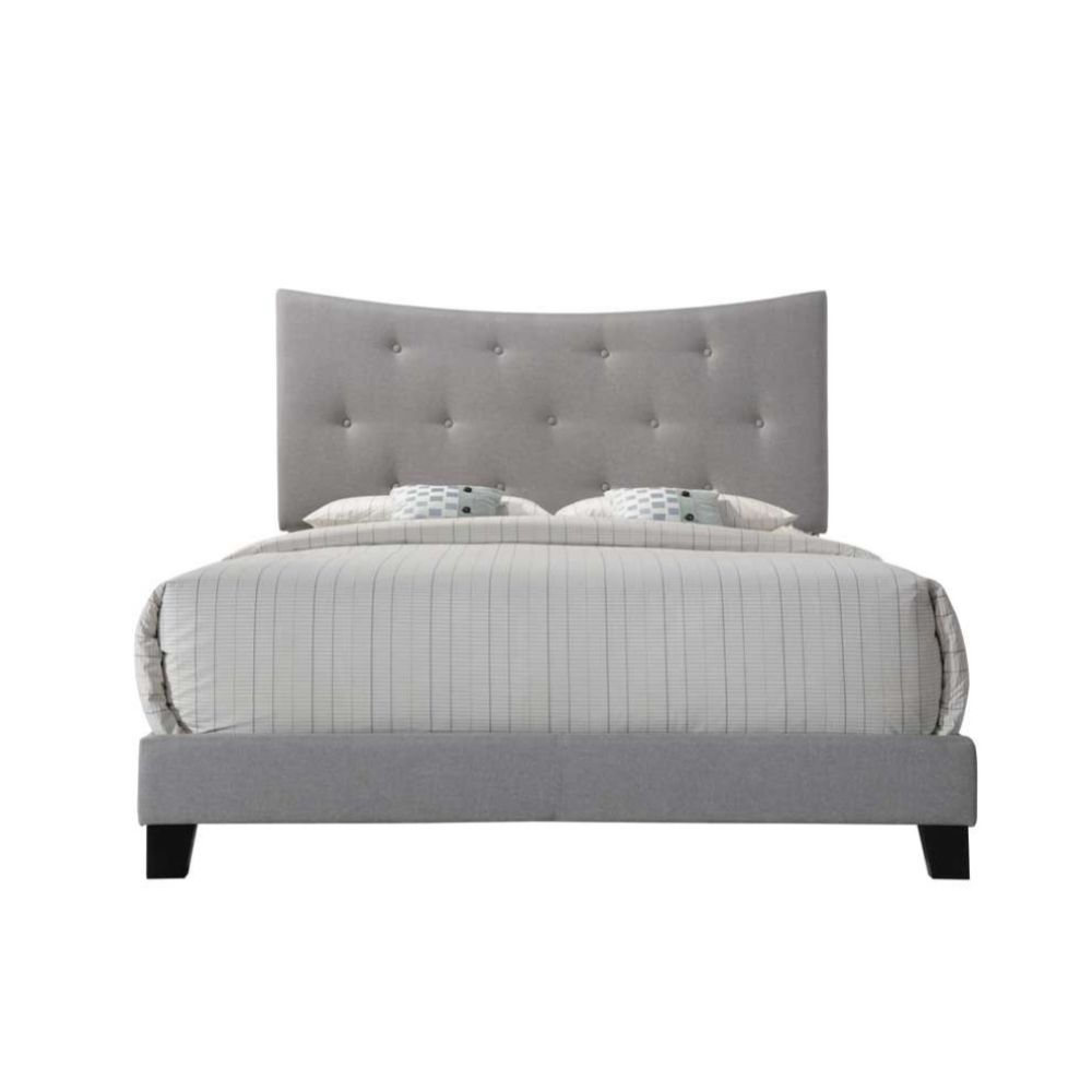 Venacha Gray Fabric Upholstered Queen Bed - Ornate Home