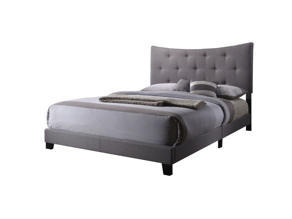 Venacha Gray Fabric Upholstered Queen Bed - Ornate Home