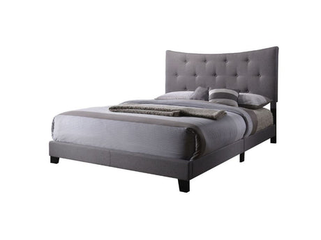 Venacha Gray Fabric Upholstered Queen Bed - Ornate Home