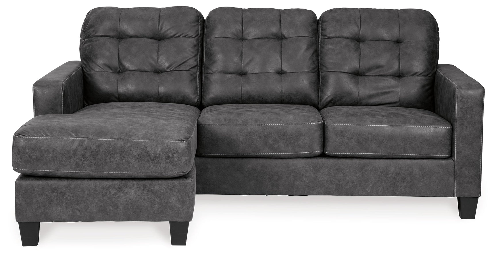 Venaldi Gunmetal Sofa Chaise with Occasional Table Set and Lamps (Online Special Price) - Ornate Home