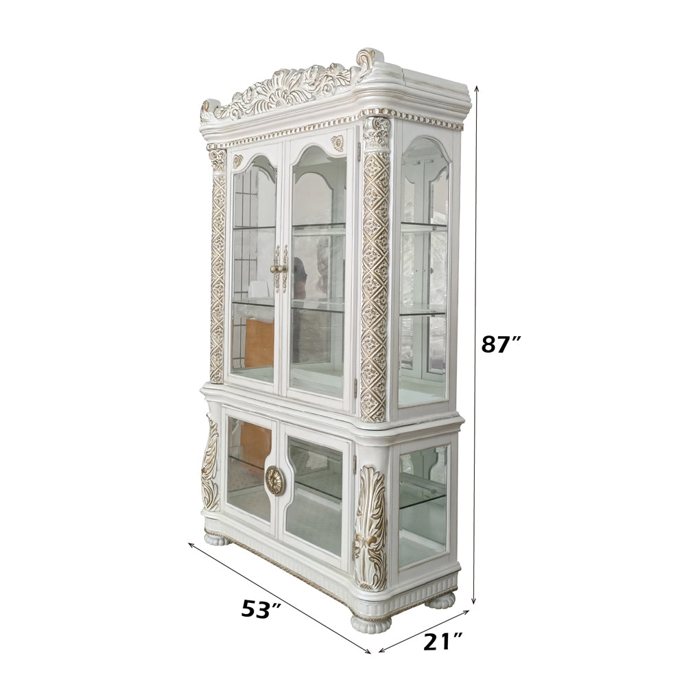 Vendome Antique Pearl Curio - Ornate Home