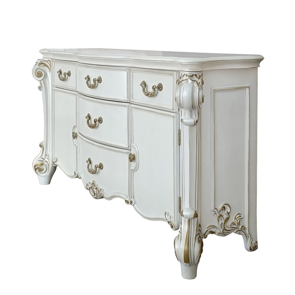 Vendome Antique Pearl Dresser - Ornate Home
