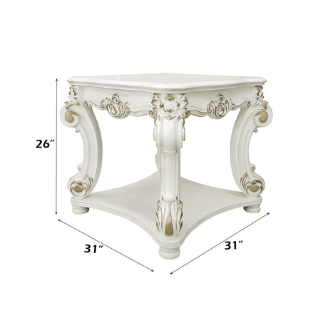 Vendome Antique Pearl End table - Ornate Home