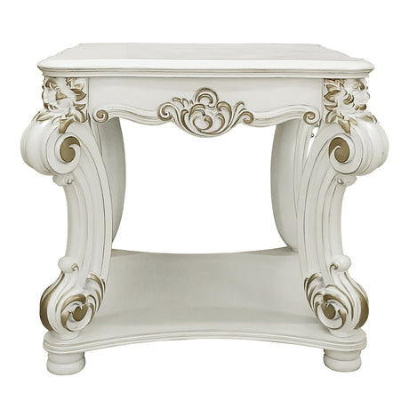 Vendome Antique Pearl End table - Ornate Home