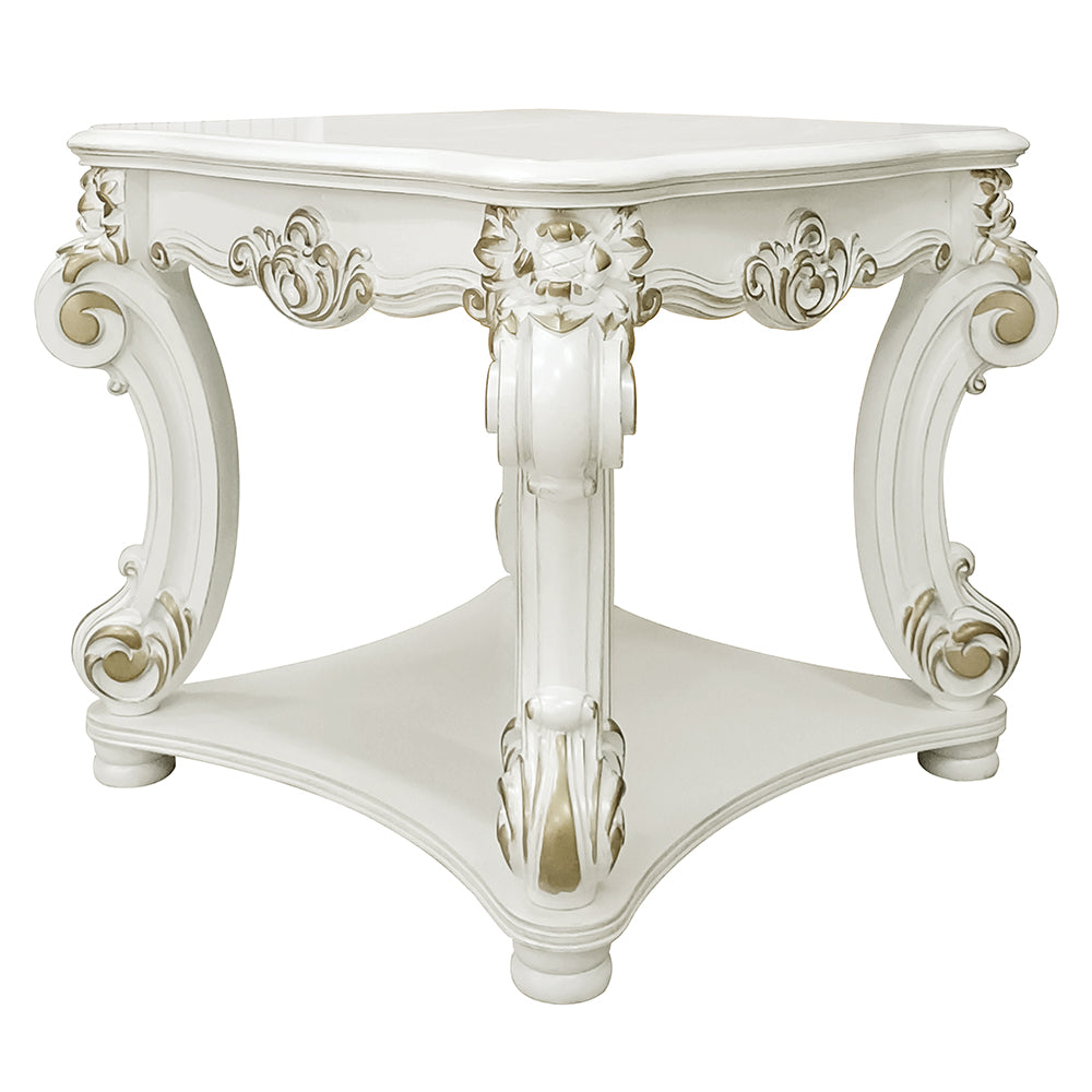 Vendome Antique Pearl End table - Ornate Home