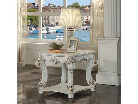 Vendome Antique Pearl End table - Ornate Home