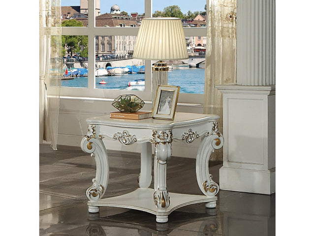 Vendome Antique Pearl End table - Ornate Home